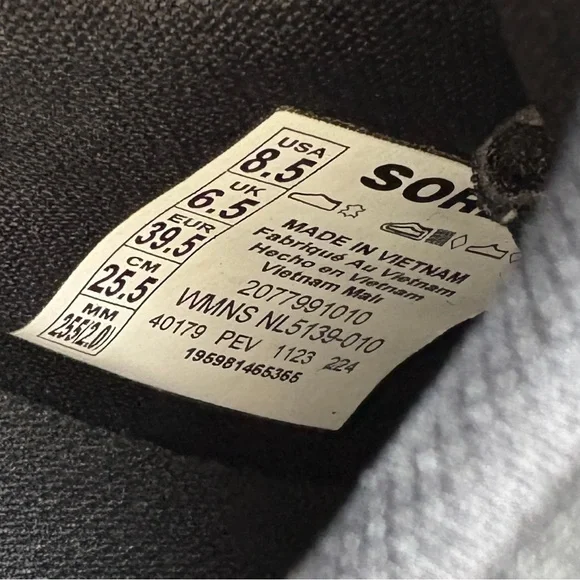 Sorel Black and White Women's Sneakers - Picture 4 of 14